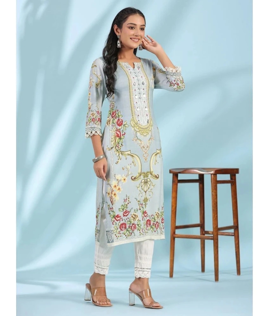 Juniper Rayon Printed Straight Womens Kurti - Green ( Pack of 1 ) - None