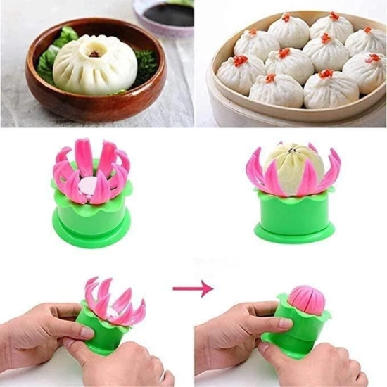 Uttamrobotics Dumpling Moulds-Plastic Momos Dumpling Maker Dough Press Mould Shapes