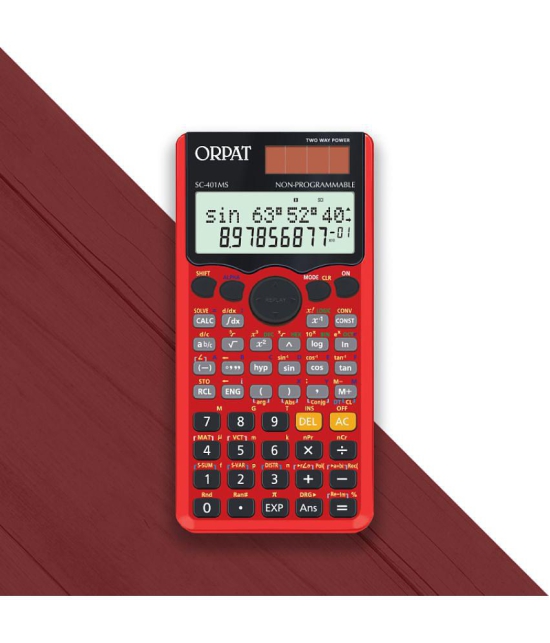 Orpat Scientific Desktop Calculators SC-401 MS EMPIRE RED