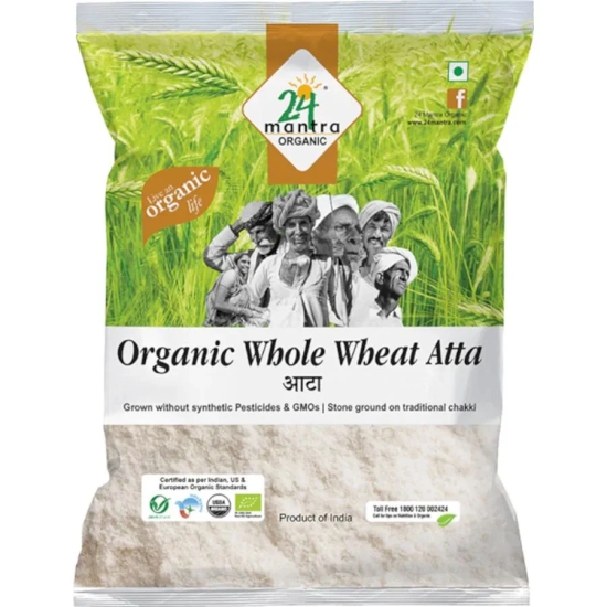 24 Mantra Organic Atta Whole Wheat, 1 Kg