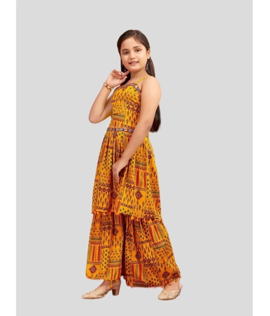 Aarika Yellow Polyester Girls Kurta and Sharara Set ( Pack of 1 ) - None