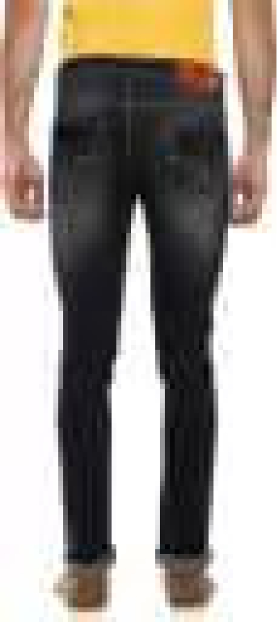 Men Slim Mid Rise Black Jeans