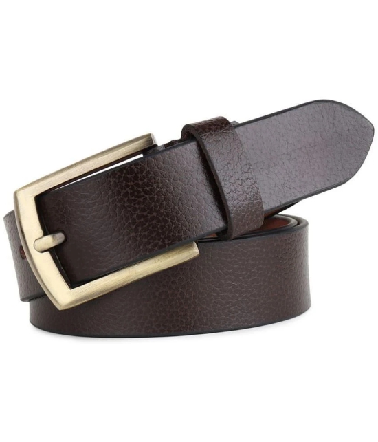 Loopa - Brown 100% Leather Mens Formal Belt ( Pack of 1 ) - None