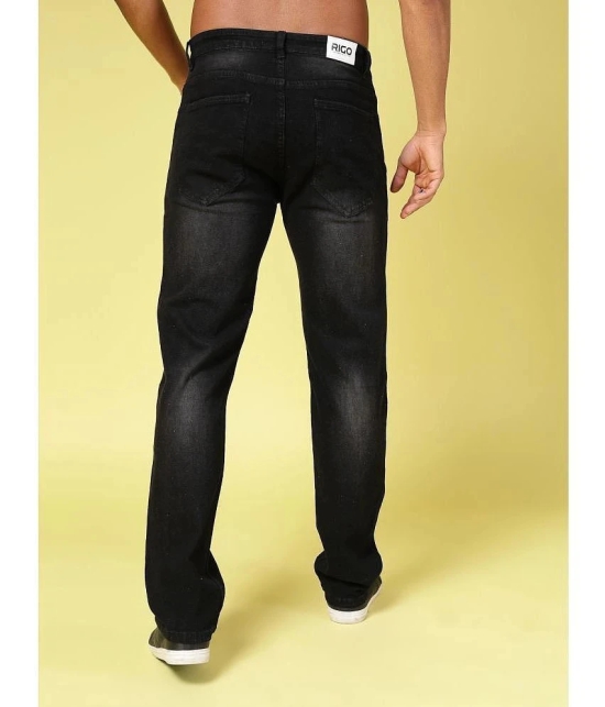 Rigo Straight Faded Mens Jeans - Black ( Pack of 1 ) - None