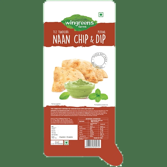 Wingreens Tez Tandri Naan Chip N Dip, 80 Gm