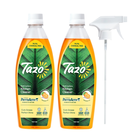 Tazo Chemical-Free Kitchen Cleaner with Orange Oil, 500 ml - Pack of 2