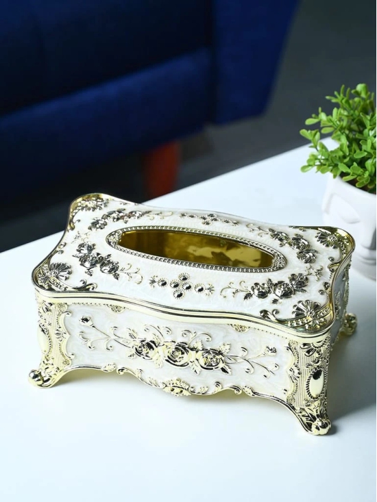 White Classic Tissue Box - Rectangle Shape