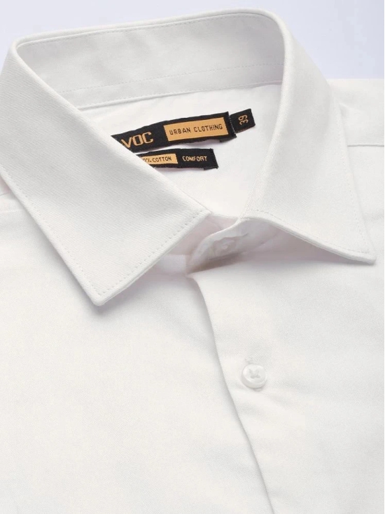 IVOC - White Cotton Regular Fit Mens Formal Shirt ( Pack of 1 ) - None