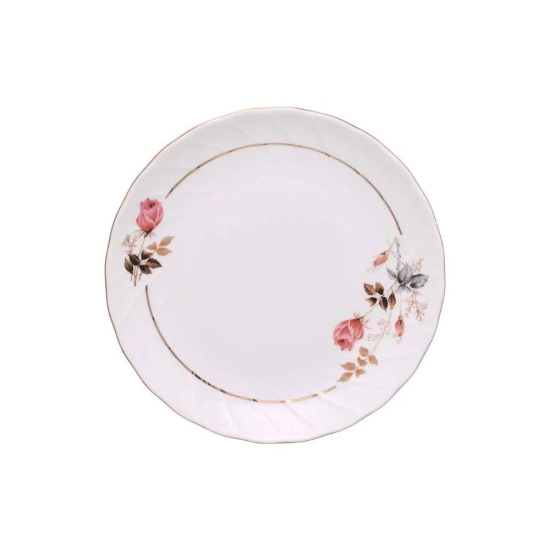 Clay Craft Ceramic Karina Floral Dinner Set | White | Set of 18 Pcs