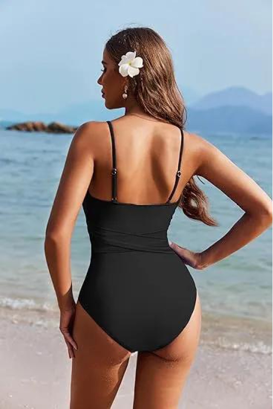 Womens One Piece Swimsuit Tummy Control Swimwear-S