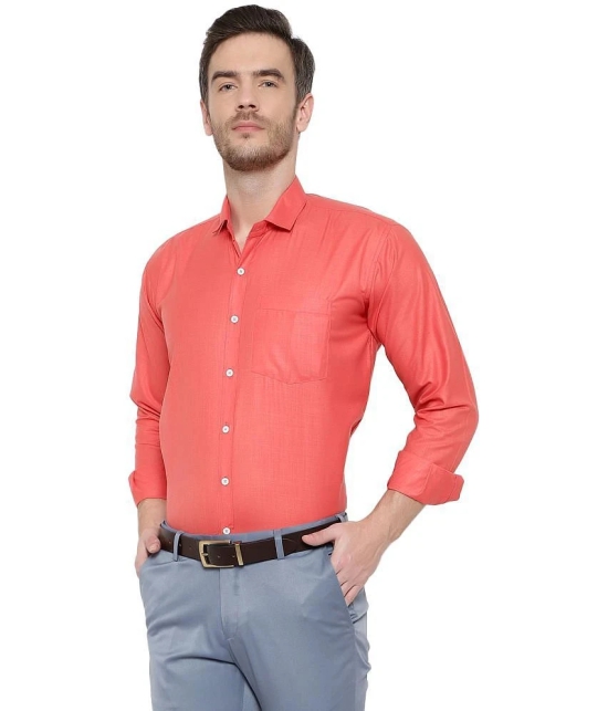 SREY - Cotton Blend Slim Fit Orange Mens Casual Shirt ( Pack of 1 ) - None