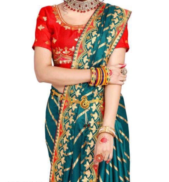 Beautiful Art Silk Saree with Blouse piece (Special Surprise Discount for Lucky customer)-Red