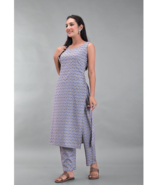 Maquien - Grey A-line Rayon Women's Stitched Salwar Suit ( Pack of 1 ) - None