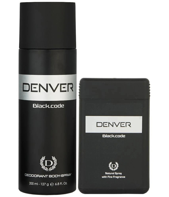 Denver Black Code Deo - 150ML & Black Code Pocket Perfume - 18ML(Combo Pack of 2)