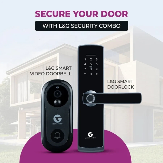 L&G Smart Video Doorbell & Smart Door lock Security Combo | German Engineering Product for Indian Standards