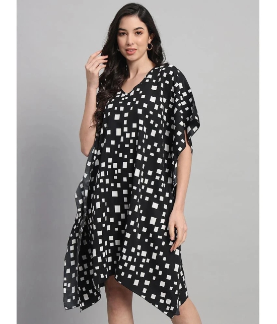 Curvydrobe Crepe Black Beach Dresses - - None