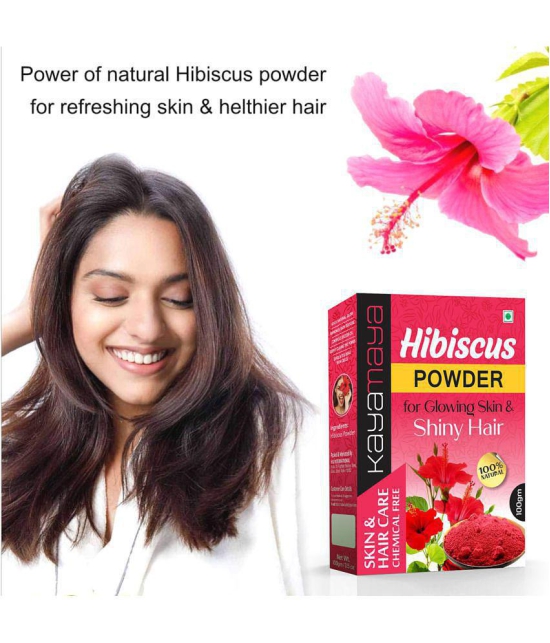 Kayamaya Organic Hibiscus + Brahmi + Tulsi Natural Powder - Combo Hair Scalp Treatment 300 g Pack of 3