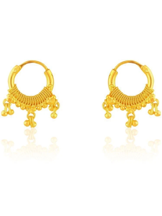 Drashti Collection Golden Bali Earrings ( Pack of 1 ) - Golden