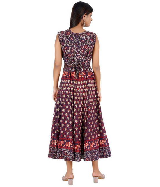 Rangun Cotton Maroon A- line Dress - Single - Free Size