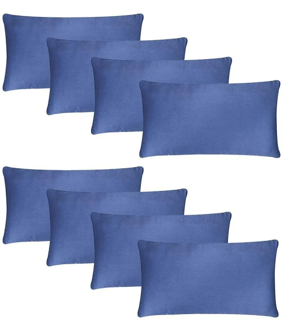 PINDIA Pack of 8 Blue Pillow Cover - Blue