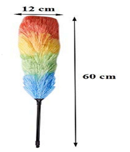 Multipurpose Multicolour Neon Plastic & Microfiber PP Static Duster for Glass, Fan, AC, Car Dashboard/Seat, TV, Fridge,Printer etc