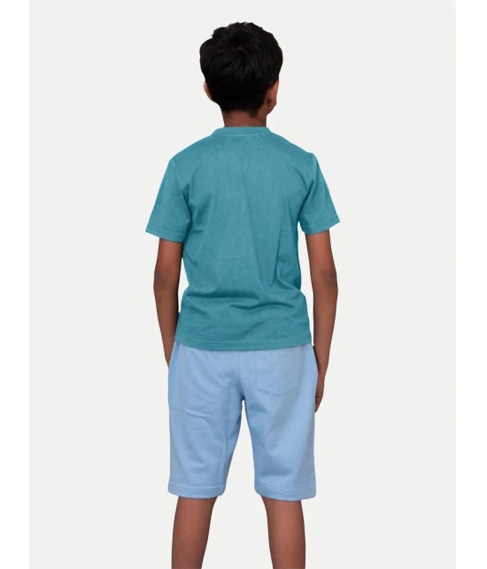 Radprix Light Blue Cotton Blend Boys T-Shirt ( Pack of 1 ) - None