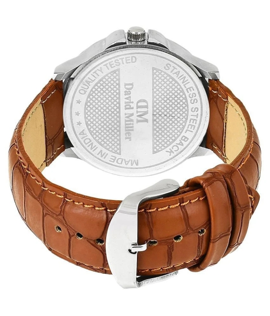 David Miller - Brown PU Analog Mens Watch