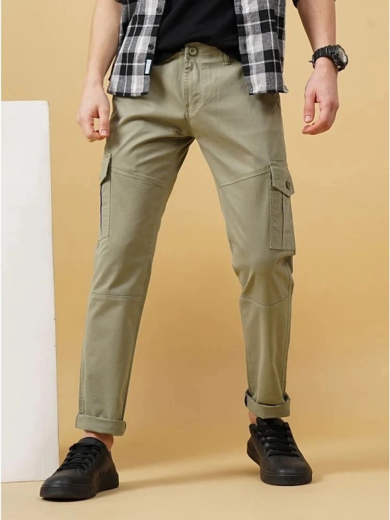 Paul Street Slim Flat Mens Cargos - Green ( Pack of 1 ) - None