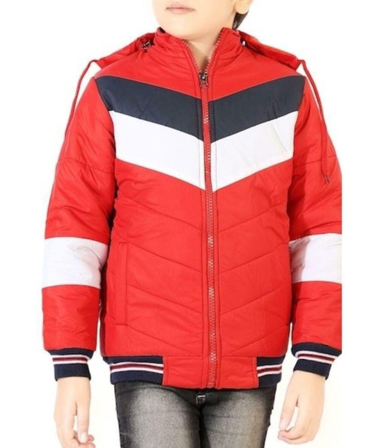 PPTHEFASHIONHUB Red Polyester Boys Quilted & Bomber Jacket ( Pack of 1 ) - None