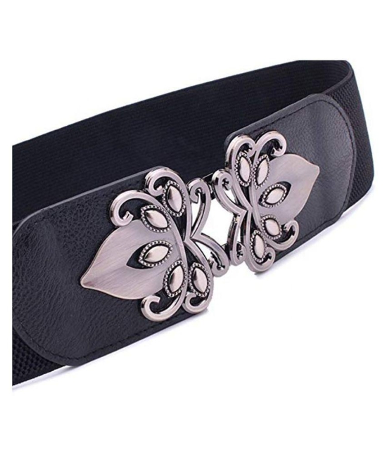 Romp Fashion Womens Black Faux Leather Casual Belt ( ) - None