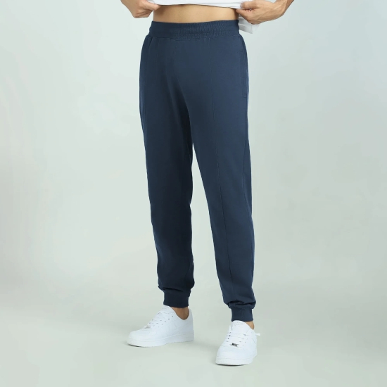 Cruze French Terry Cotton Joggers Opal Blue M