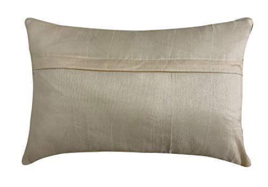 Vine Crushed Velvet Cushion Cover (Colour: Bronze Size: 12 inch x 18 inch (30cm X 45cm))