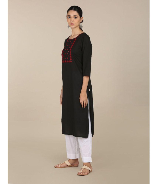 Karigari - Straight Cotton Black Women's Kurti ( Pack of 1 ) - None