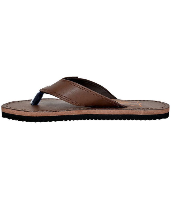 GRASS WALK - Brown Mens Thong Flip Flop - None