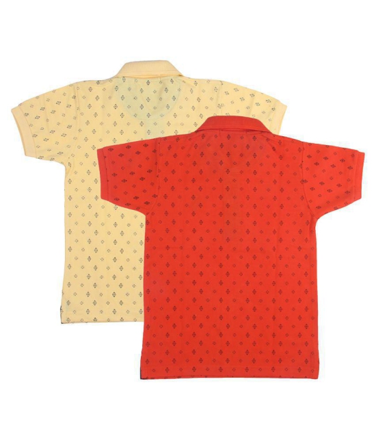 Neuvin Printed Cotton Polo T Shirts for Boys (Pack of 2) - None
