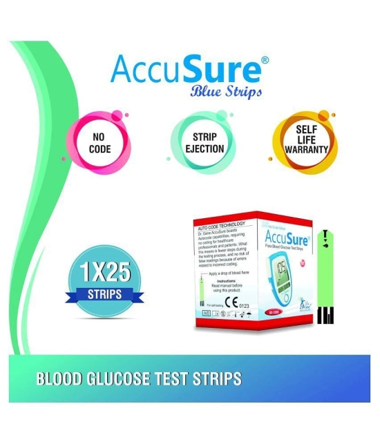 AccuSure Blood Glucose 25 Test Strips