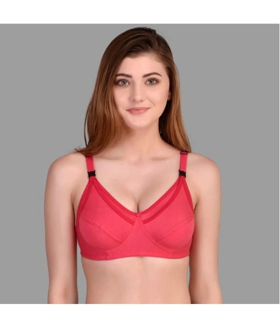 Zourt - Red Cotton Solid Womens Maternity Bra ( Pack of 1 ) - 34B