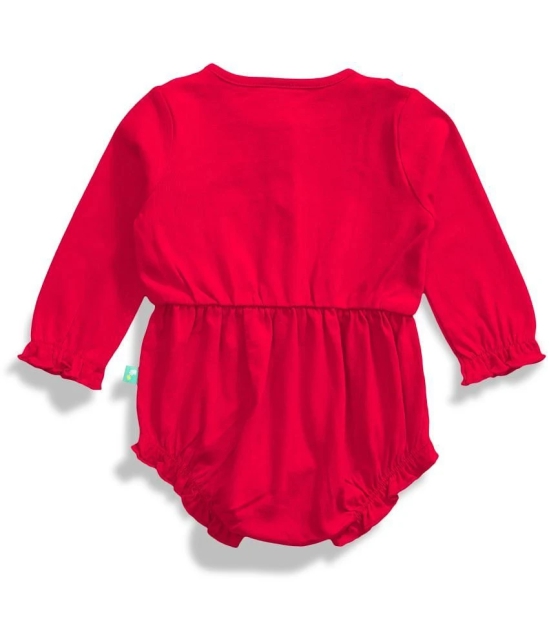 Juscubs Red Cotton Bodysuit For Baby Girl ( Pack of 1 ) - None