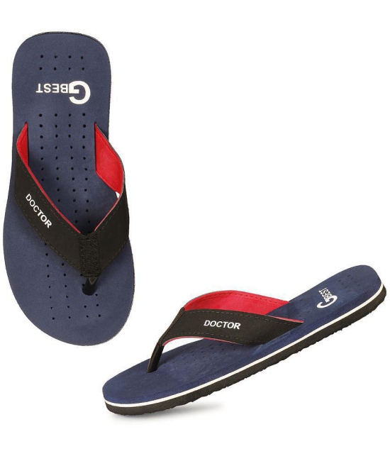 GBest - Blue Men''s Thong Flip Flop - None