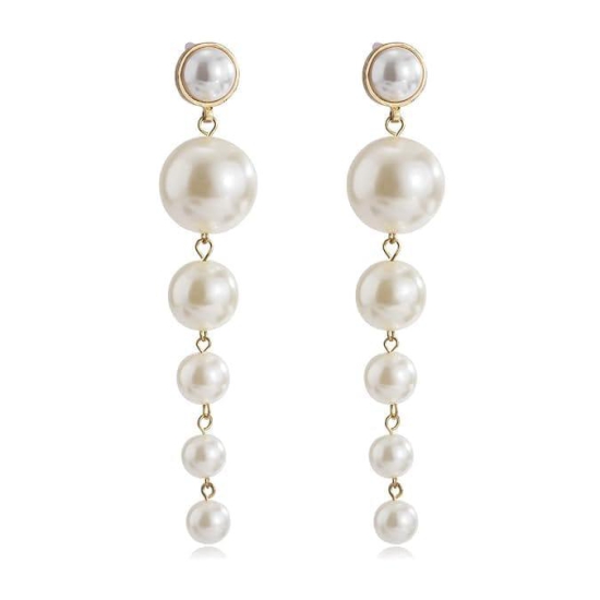 SHIVOHUM CREATION Pearl Drop Earring for Girls and Women