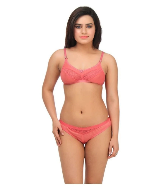 TCG Pink Lace Bra & Panty Set - 32