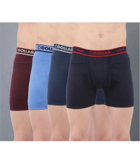 Dollar Multicolor Cotton Mens Trunks ( Pack of 4 ) - None