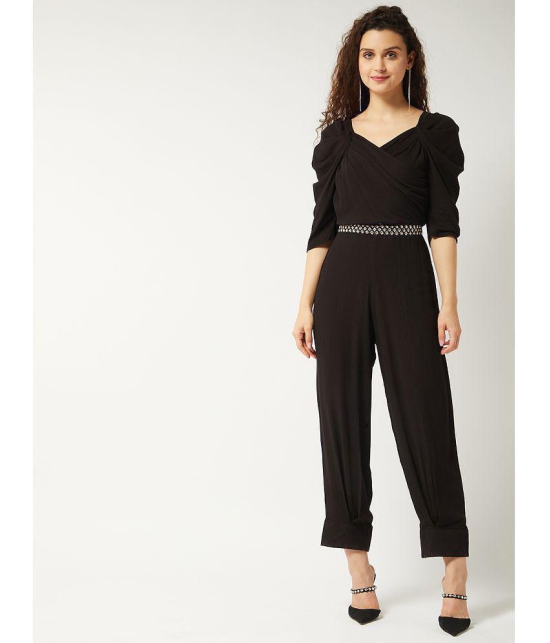 Zima Leto - Black Rayon Regular Fit Womens Jumpsuit ( Pack of 1 ) - None