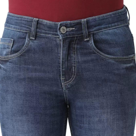 Men Slim Mid Rise Blue Jeans