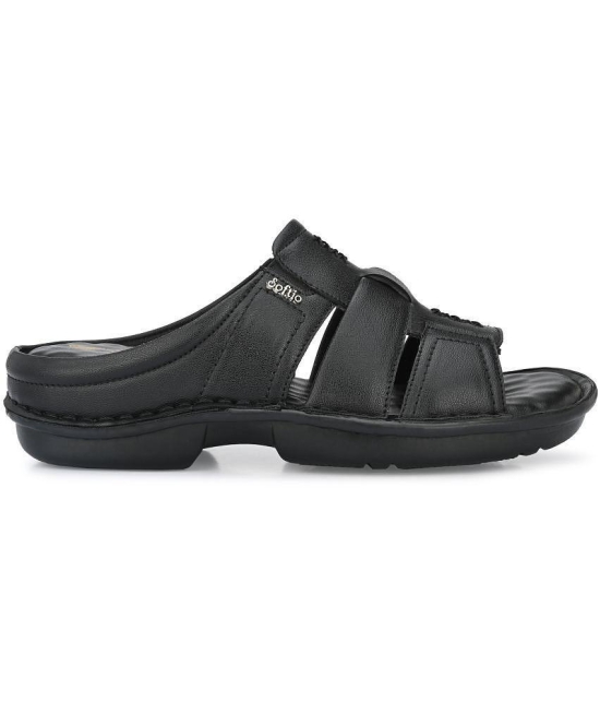 softio - Black Mens Sandals - None