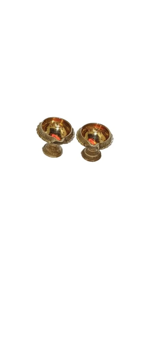 Brass Diya Oil Lamps for Diwali Puja Aarti Mandir Temple Home Decor