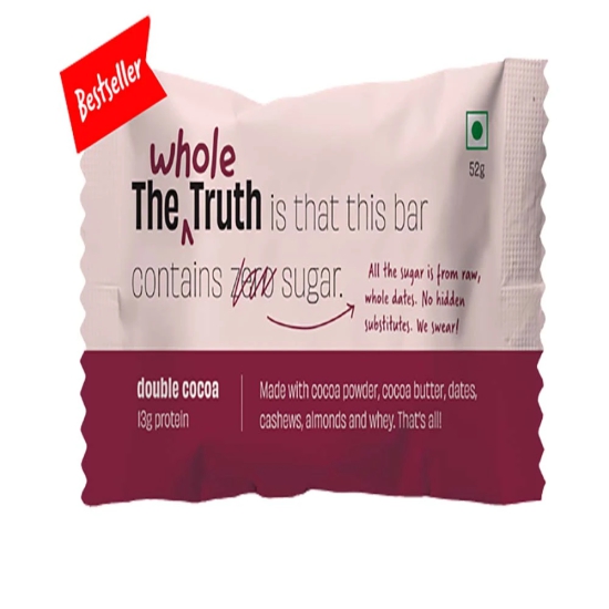 The Whole Truth Twt Hp Double Cocoa Protein Bar, 67 Gm