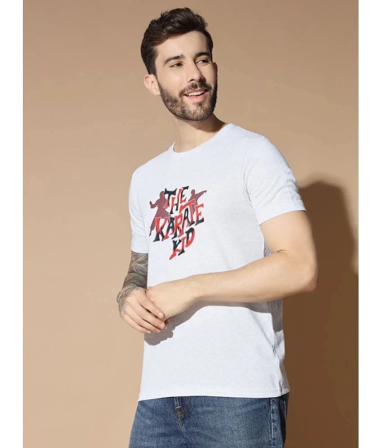 Glito Cotton Blend Slim Fit Printed Half Sleeves Mens T-Shirt - Off-White ( Pack of 1 ) - None