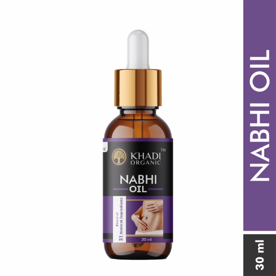 Khadi Organic Nabhi - Belly Button Oil for Sensational Skin (30ml) | Blend of Almond, Olive, and Lemon Essential Oil | Supports Healthy Skin | 100% Ayurvedic & Chemical-Free Cold Pressed Oil Pack 2
