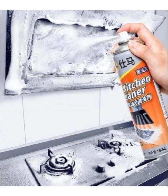 DHS Mart Oil-Grease Stain Remover Spray All Purpose Cleaner Foam Kitchen Cleaner Spray Foam Cleaner Bubble Cleaner 450 mL